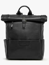 Sac  Dos Business 1 Compartiment Cuir Etrier Noir flandres EFLA8102