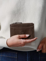 Porte-cartes Cavalier Nubuck Cuir Etrier Marron cavalier nubuck ECAN094M-vue-porte