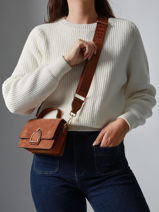 Sac Bandoulire Xs Altesse Suede Etrier Marron altesse suede EASU048X-vue-porte